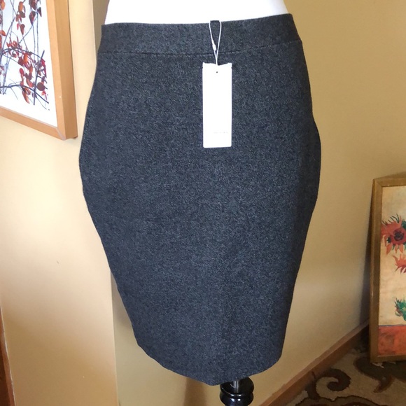 EILEEN FISHER Size Medium Stretch PullOn Wool Soandex Charcoal Gray $238 NEW - Picture 4 of 10